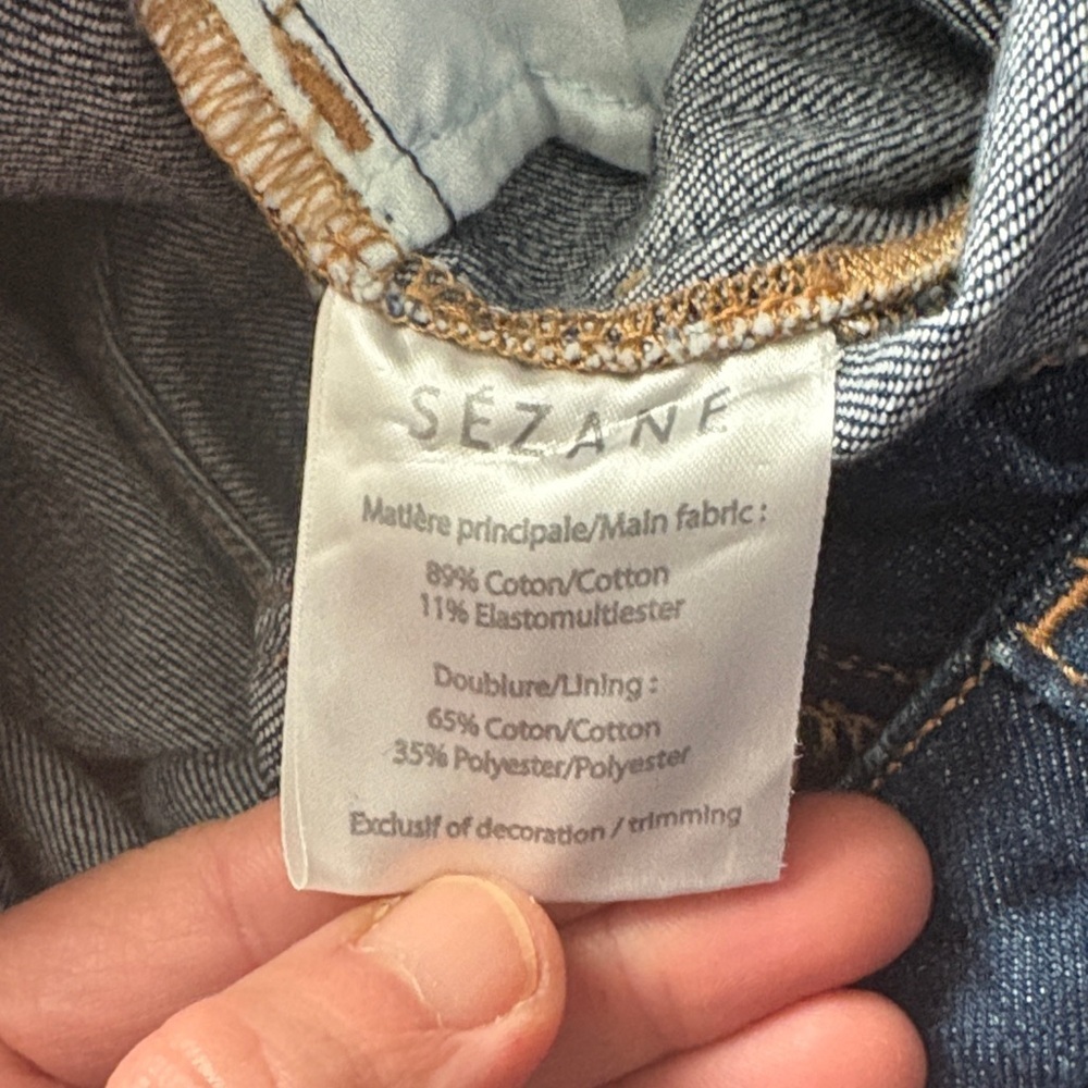 Sezane Indigo Straight Leg Jeans - Picture 3 of 9